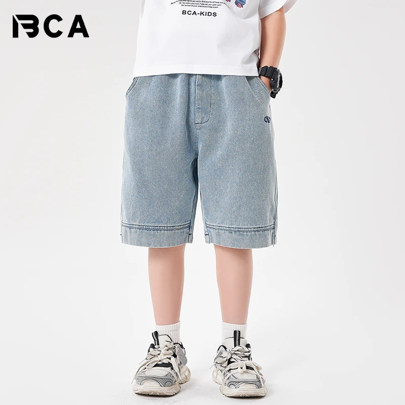 BCA男童夏季2025新款中大童休闲宽松五分裤牛仔裤短裤DF-裤子3252