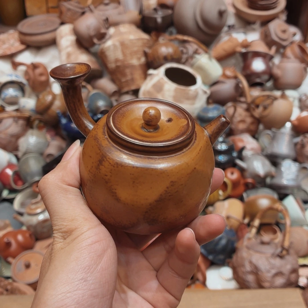 柴烧老岩泥高温茶器皿