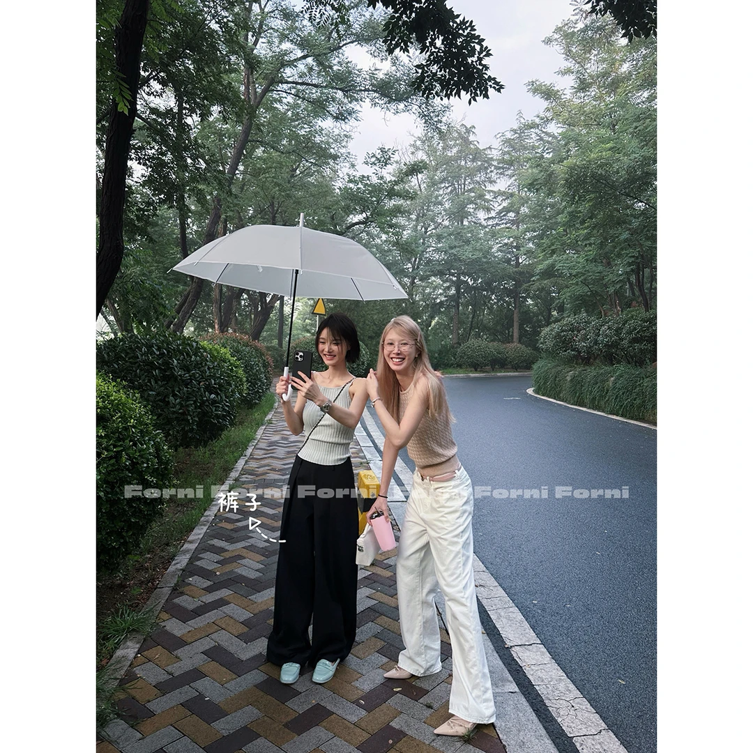 FORNI 抗皱弯刀神裤 自留好版型高密挺括美式阔腿弯刀西装裤