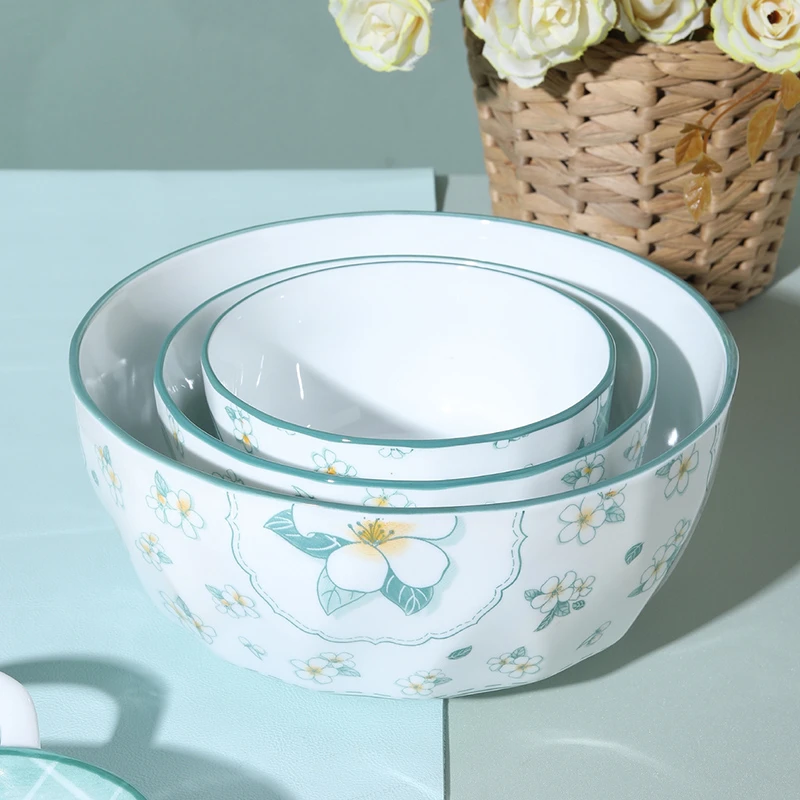 新款餐具绿野仙踪8英寸汤碗送勺家庭装光滑易清洗可用微波炉耐热