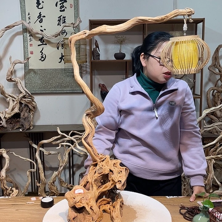 香榧木杜鹃根根艺摆件15