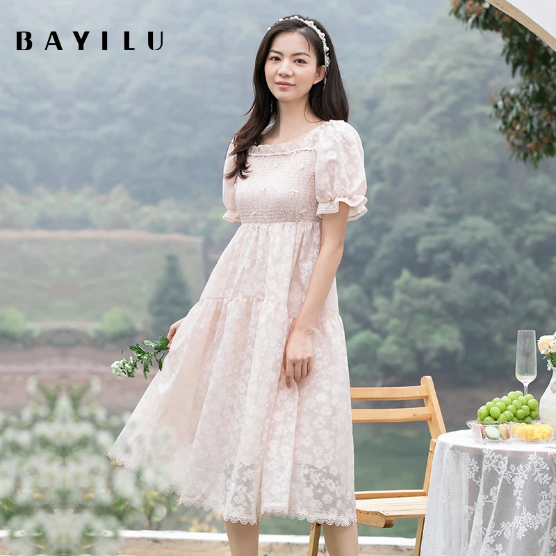 【万万专属】芭依璐女装夏季新款时尚连衣裙86L7506