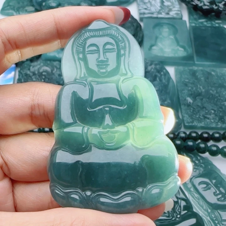 翡翠未镶嵌颈饰多样性发货天然A货翡翠