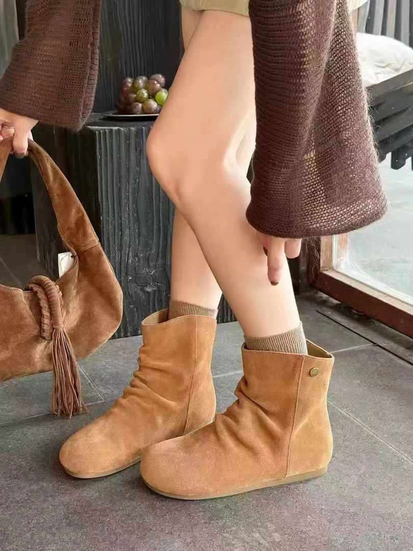 FUJIA STYLE新款韩版简约纯色百搭时尚马丁靴X007-118