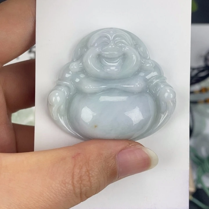 翡翠未镶嵌颈饰佛公