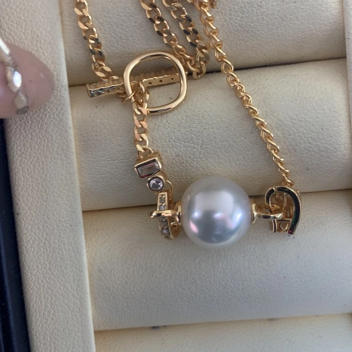 颈饰银S925镶嵌海水珍珠