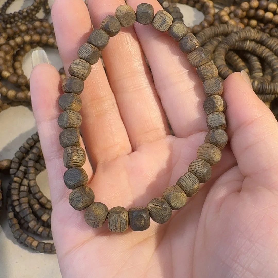 手串沉香沉水方珠单圈