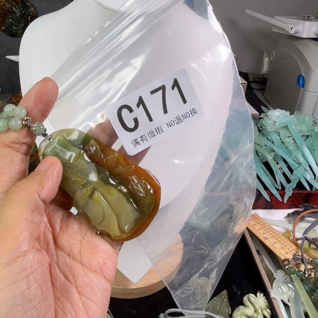 岫玉未镶嵌发饰月**花