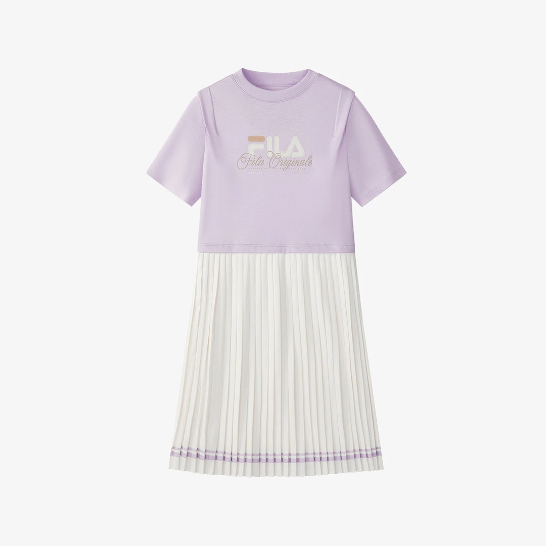 FILA KIDS斐乐女大童2025秋季新款百搭时尚针织裙K12G531305F