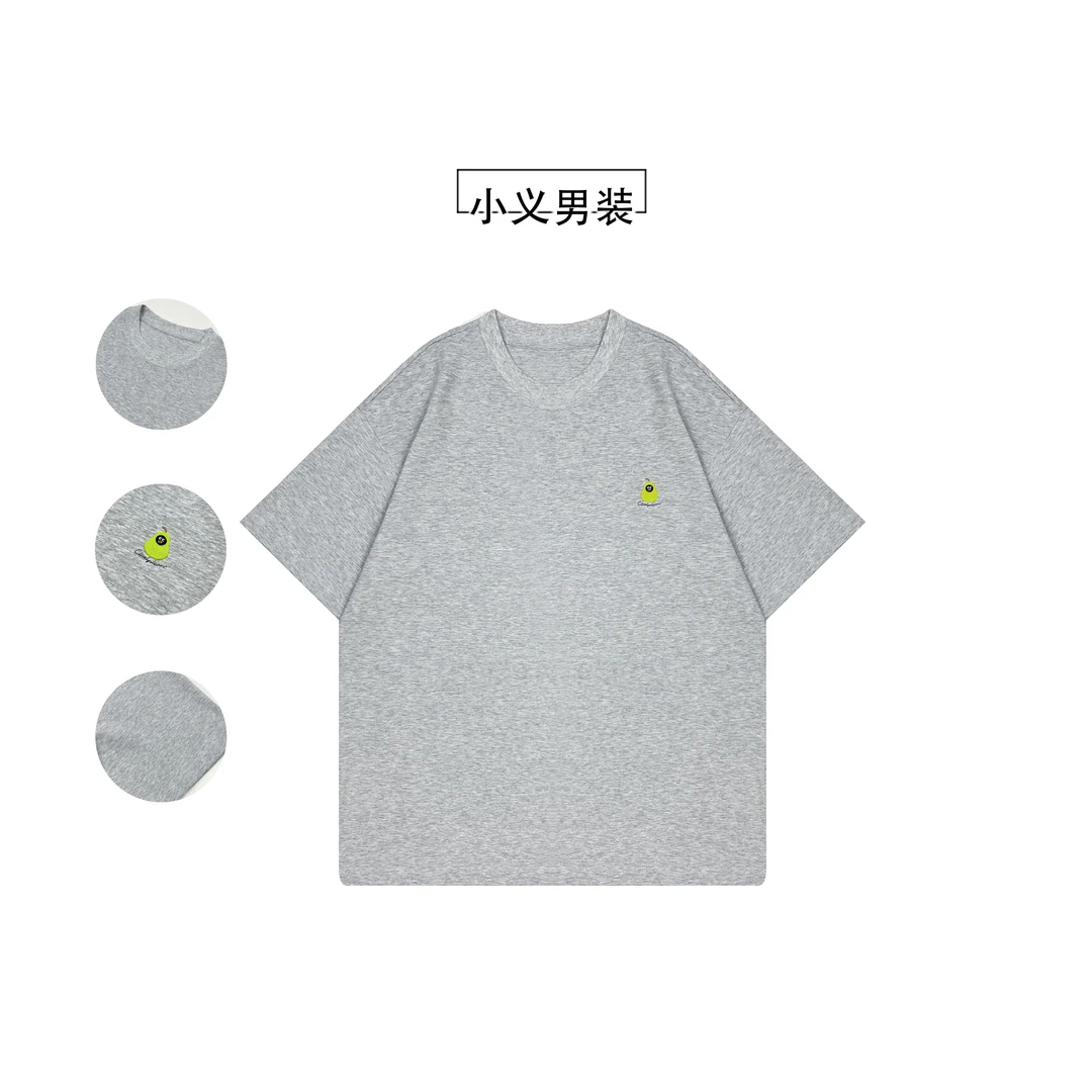1023 夏季新款男士刺绣小标鸭梨时尚百搭短袖T恤