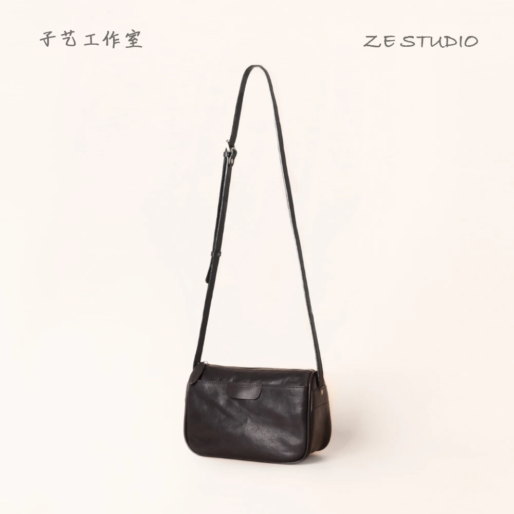 植鞣牛皮新款简约百搭休闲通勤单肩包工作小众真正上档次挎包包包