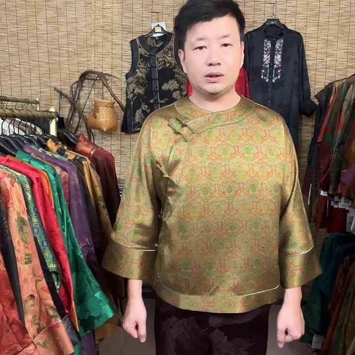 兰***馨香云纱富婆衫短款3XL