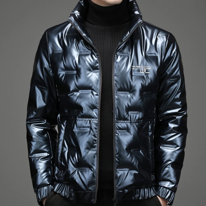 路易圣戈希男士轻薄韩版羽绒服男冬季短款立领商务休闲连帽外套潮