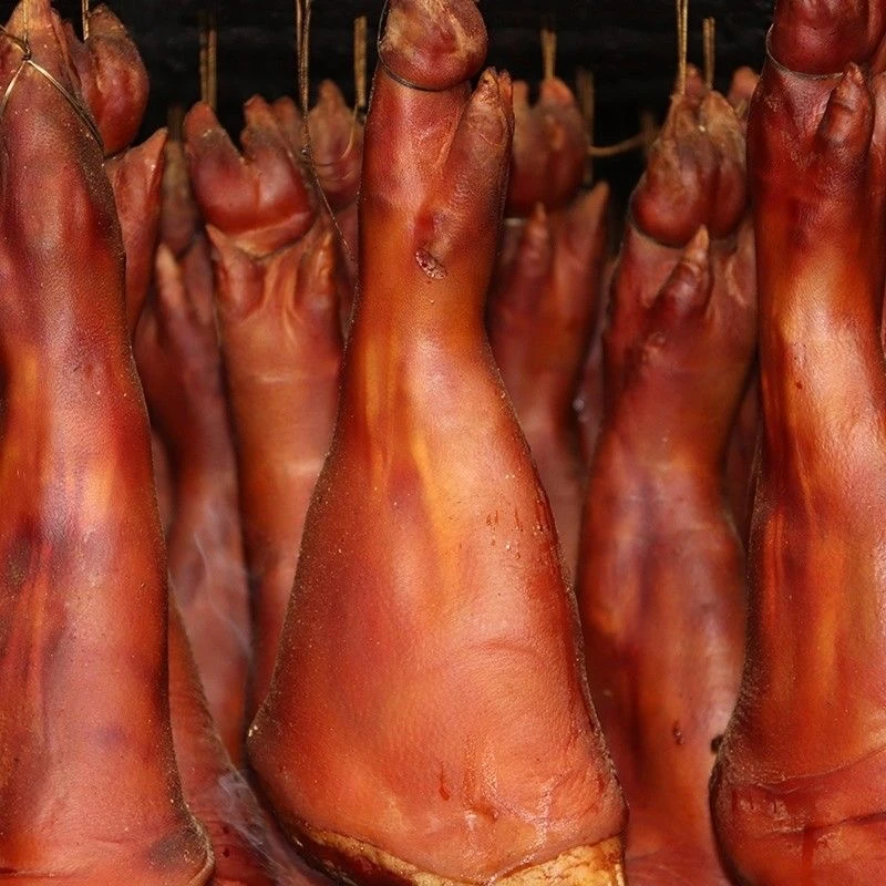 【腊猪脚猪蹄肉】农村柴火烟熏前蹄腊猪蹄膀肉断骨真空包装