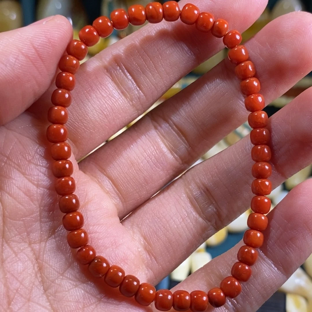 南红玛瑙手链未镶嵌格****心