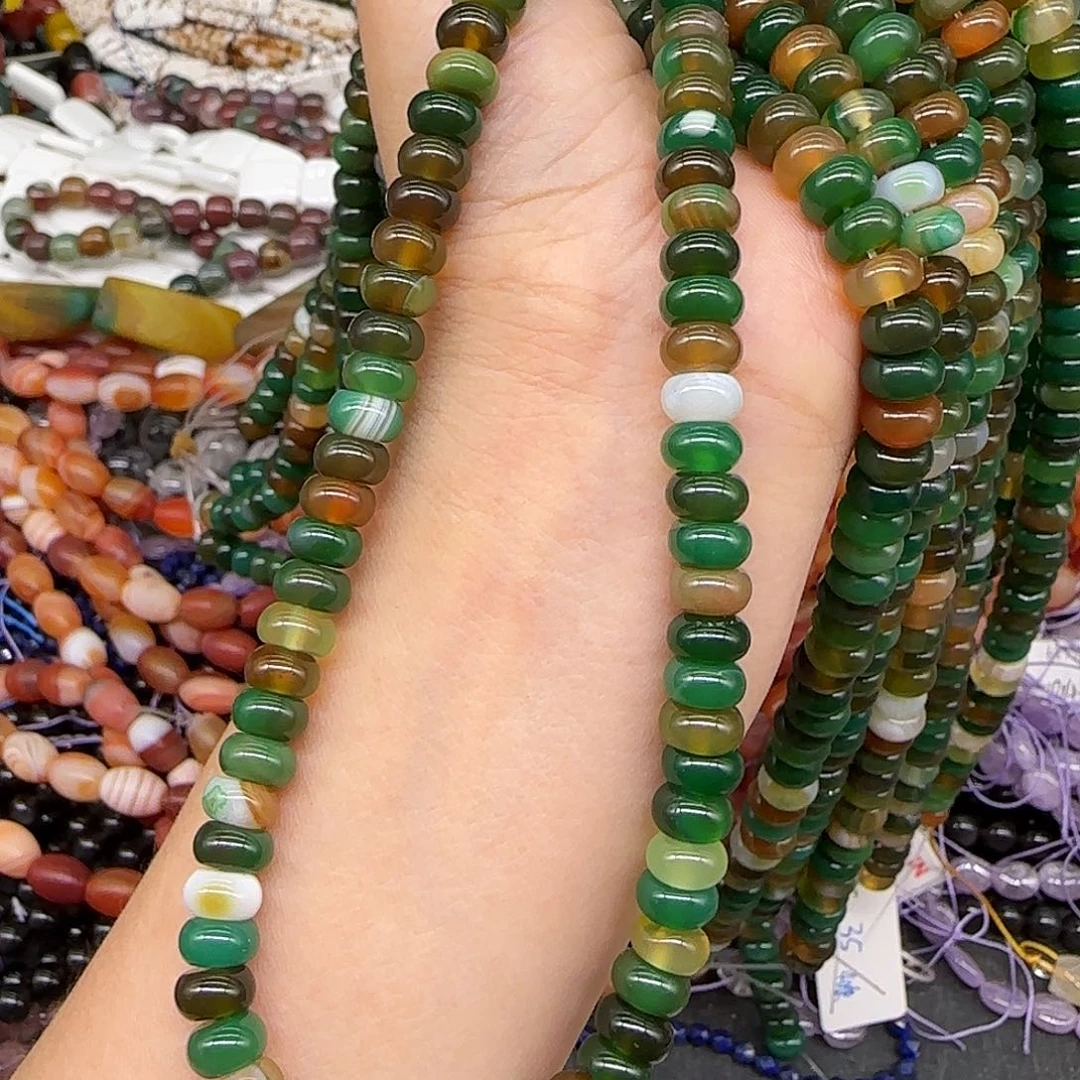 玛瑙/玉髓合金珠宝半成品孔雀玛瑙8mm一条