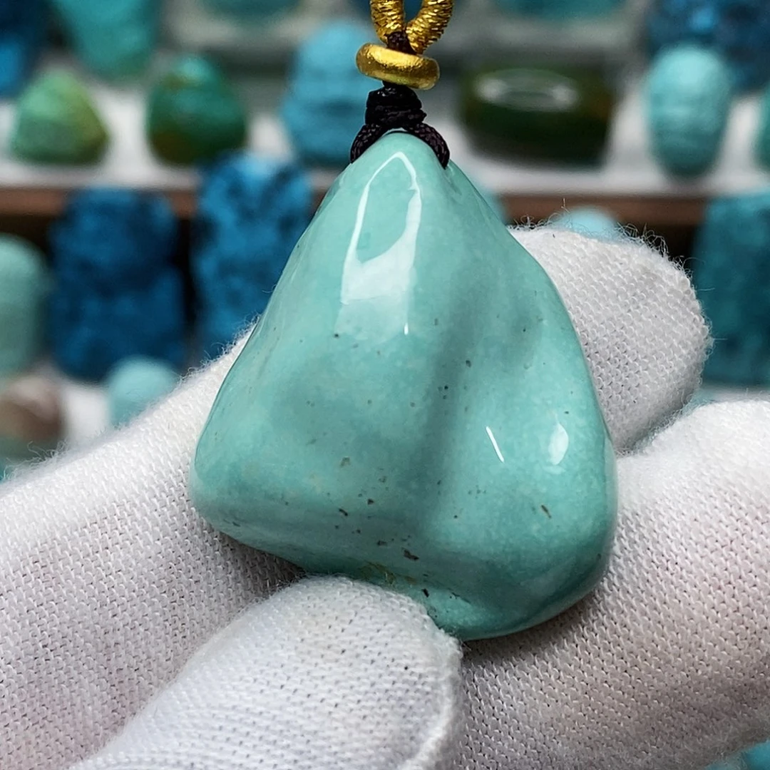 绿松石未镶嵌天然原矿 地大质检 抖音基地顺丰发货