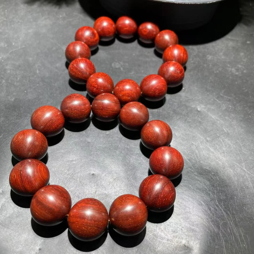 【玉经纶】-31011/Q46-小叶紫檀手串-多样性发其一20mm|约12颗