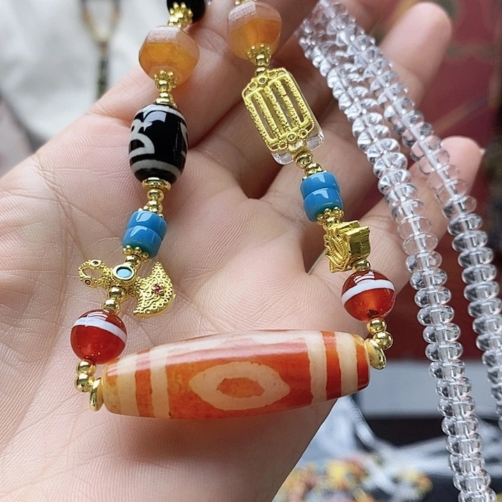 玛瑙/玉髓合金颈饰