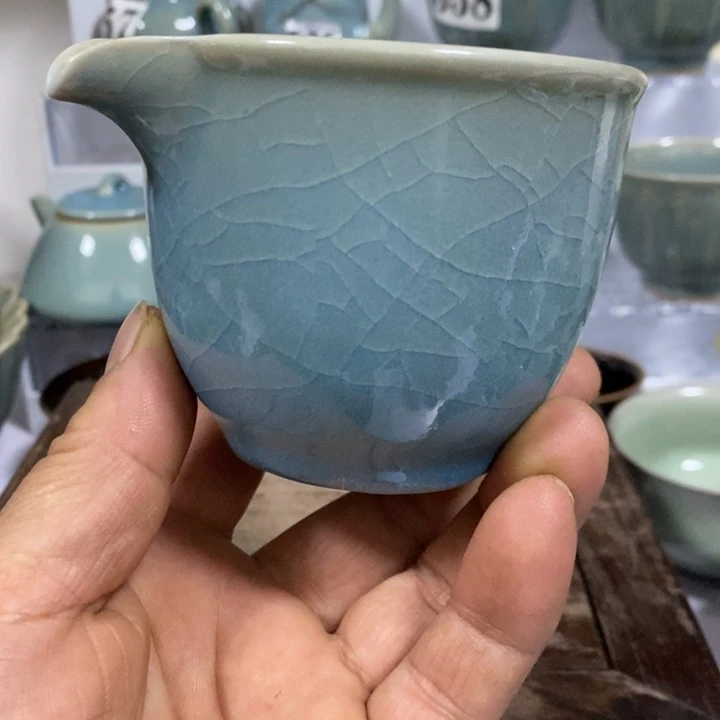 公道杯瓷原矿釉原产地汝瓷大瑕