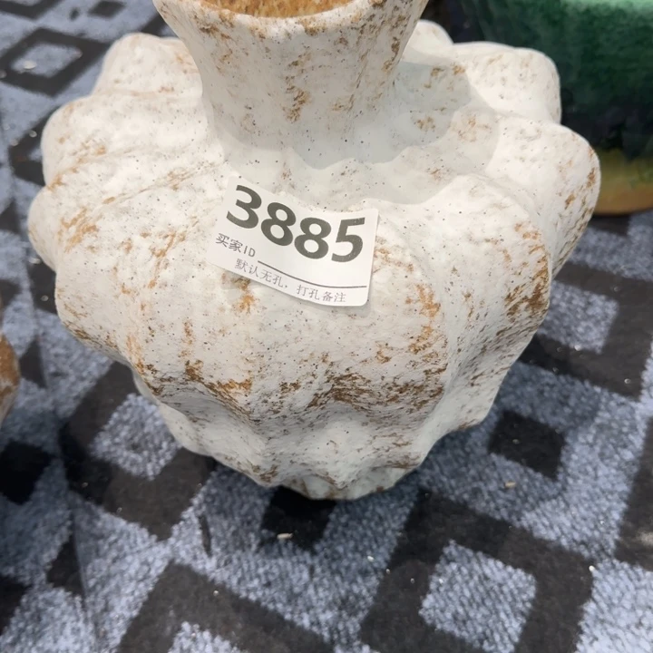 蛙***的瓷片景德镇高温花器编码3885高31口6默认无孔