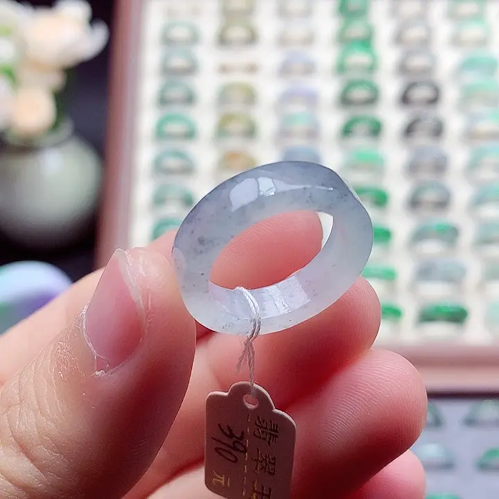 翡翠未镶嵌戒指15-16号