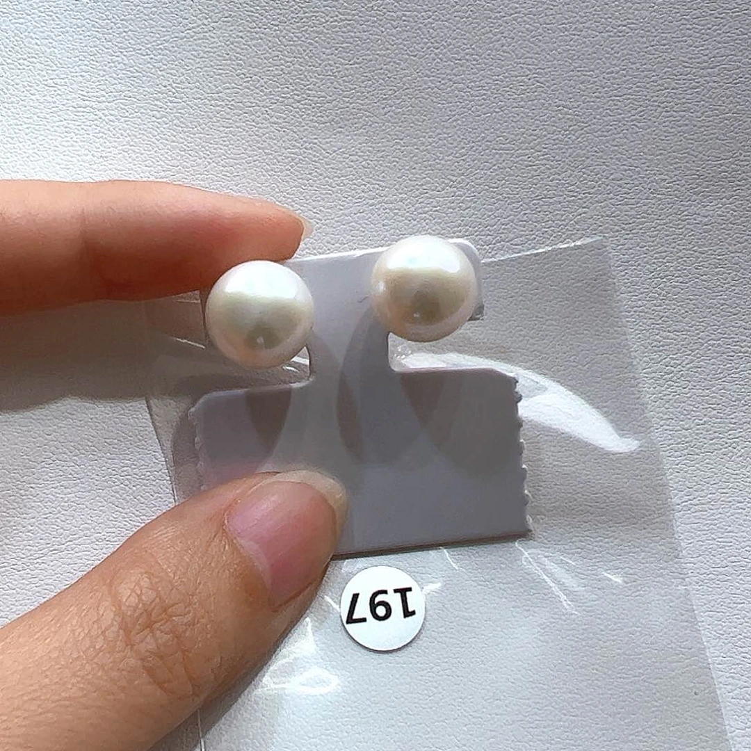 银S925镶嵌淡水珍珠耳饰