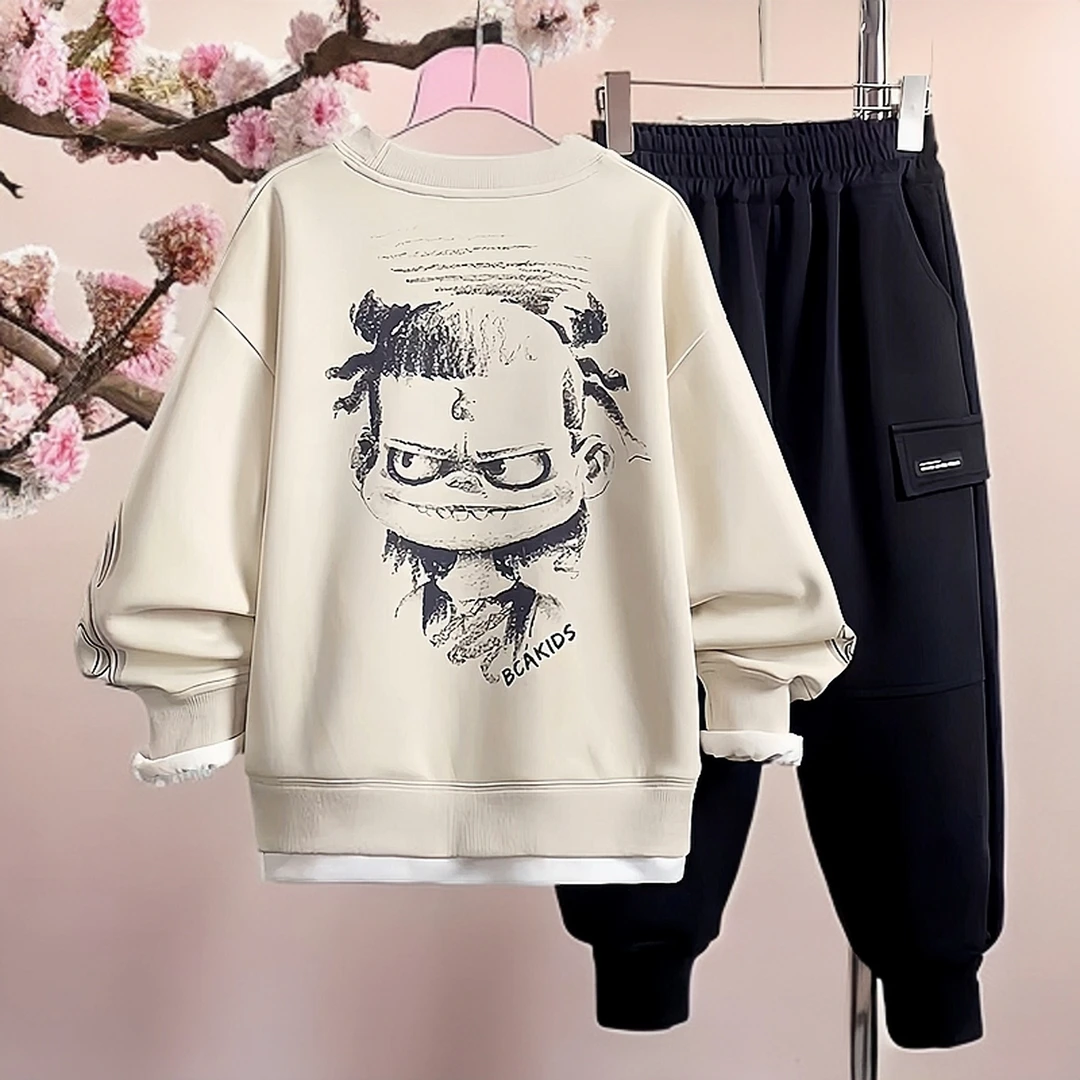 哪吒·男童春季国潮套装2025新款儿童装帅气男孩中大童网红两件套