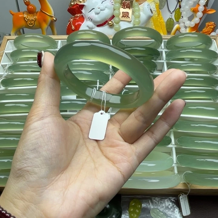 呼***唤岫玉未镶嵌手镯岫玉