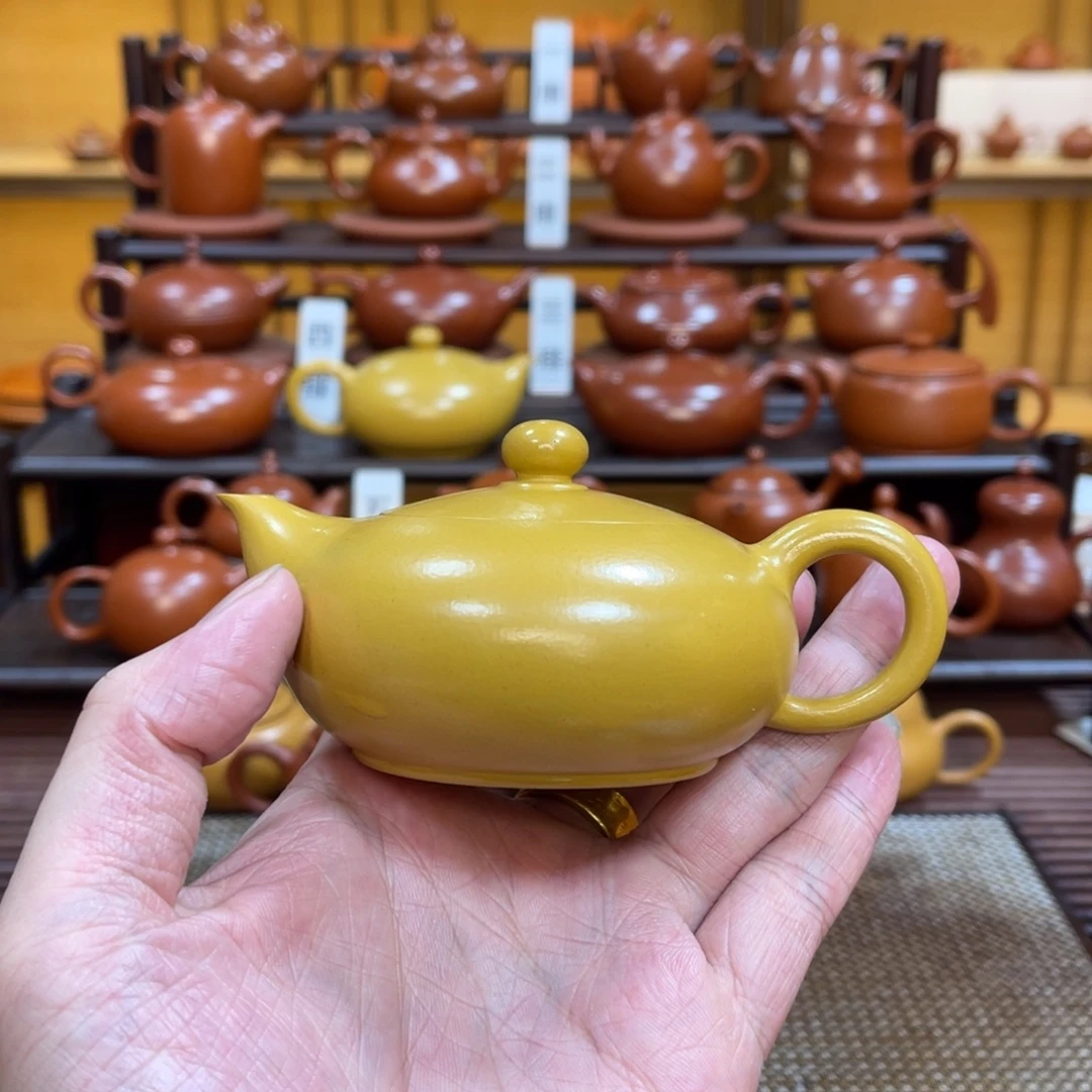 茶壶紫砂潮州手拉壶 黄