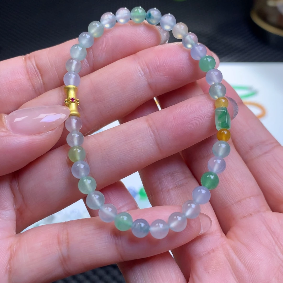 未镶嵌手链翡翠翡翠手串卡5