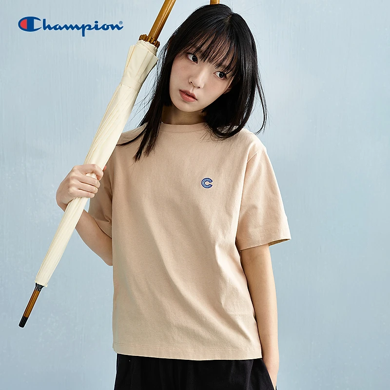 Champion冠军户外休闲运动时尚小 c logo短袖T恤U5BSSJW002