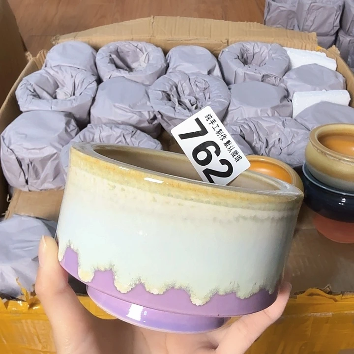 景德镇手工陶瓷盆 口10