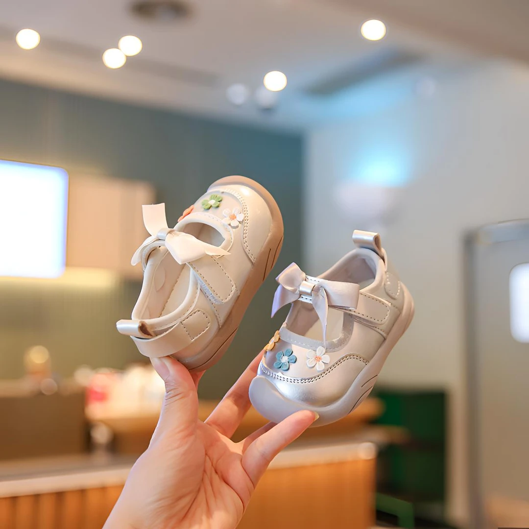 Sportmern女宝公主鞋婴儿鞋宝宝学步鞋小女童鞋幼儿小皮鞋透气鞋
