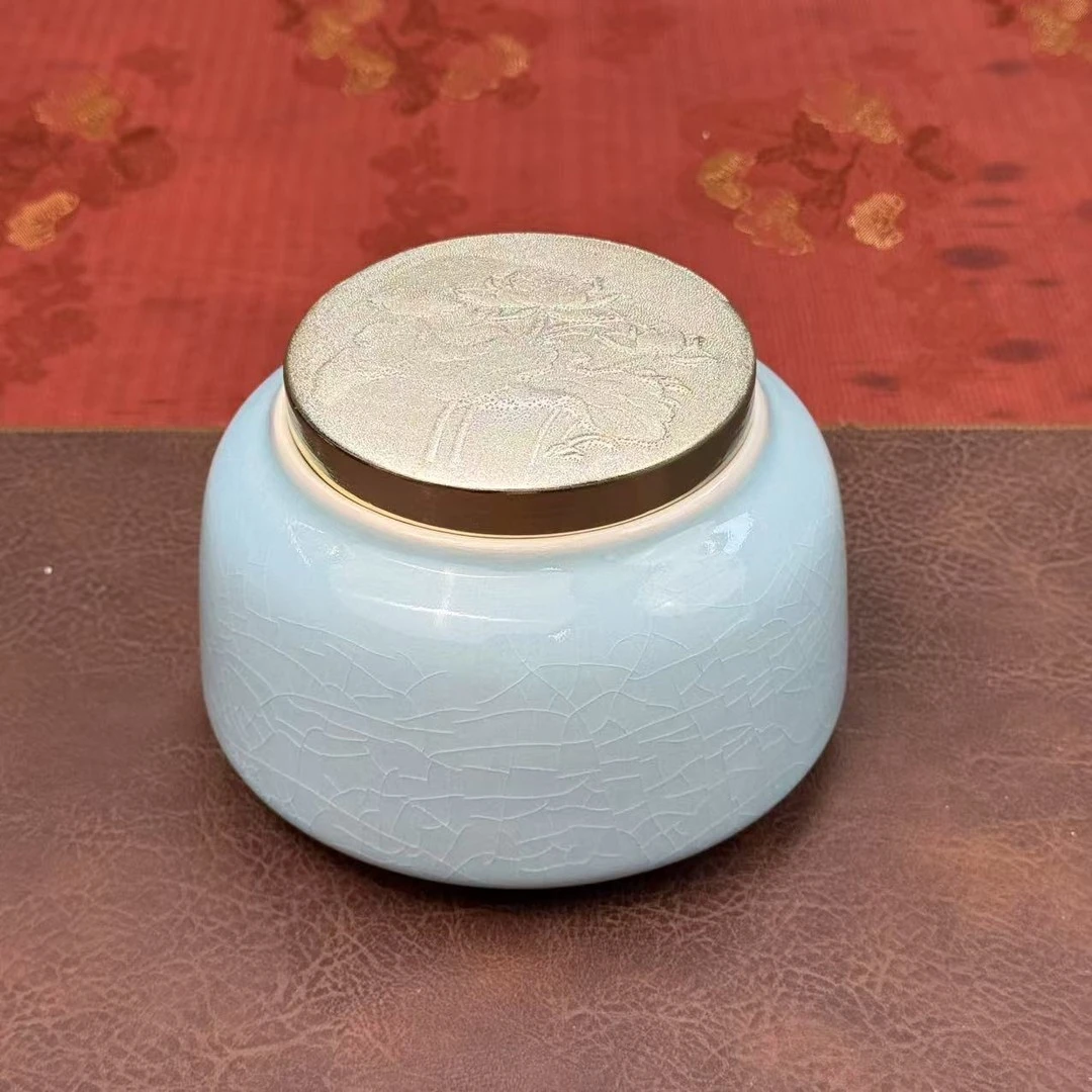当代 G2832 当代 陶瓷茶叶罐大号密封便携储茶罐防潮家用储物罐