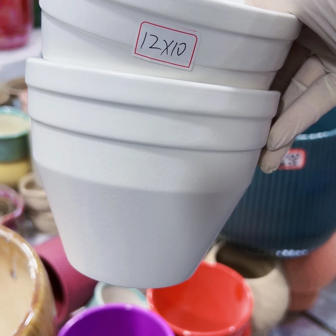 有孔外贸尾单陶瓷花盆凑单10米包邮