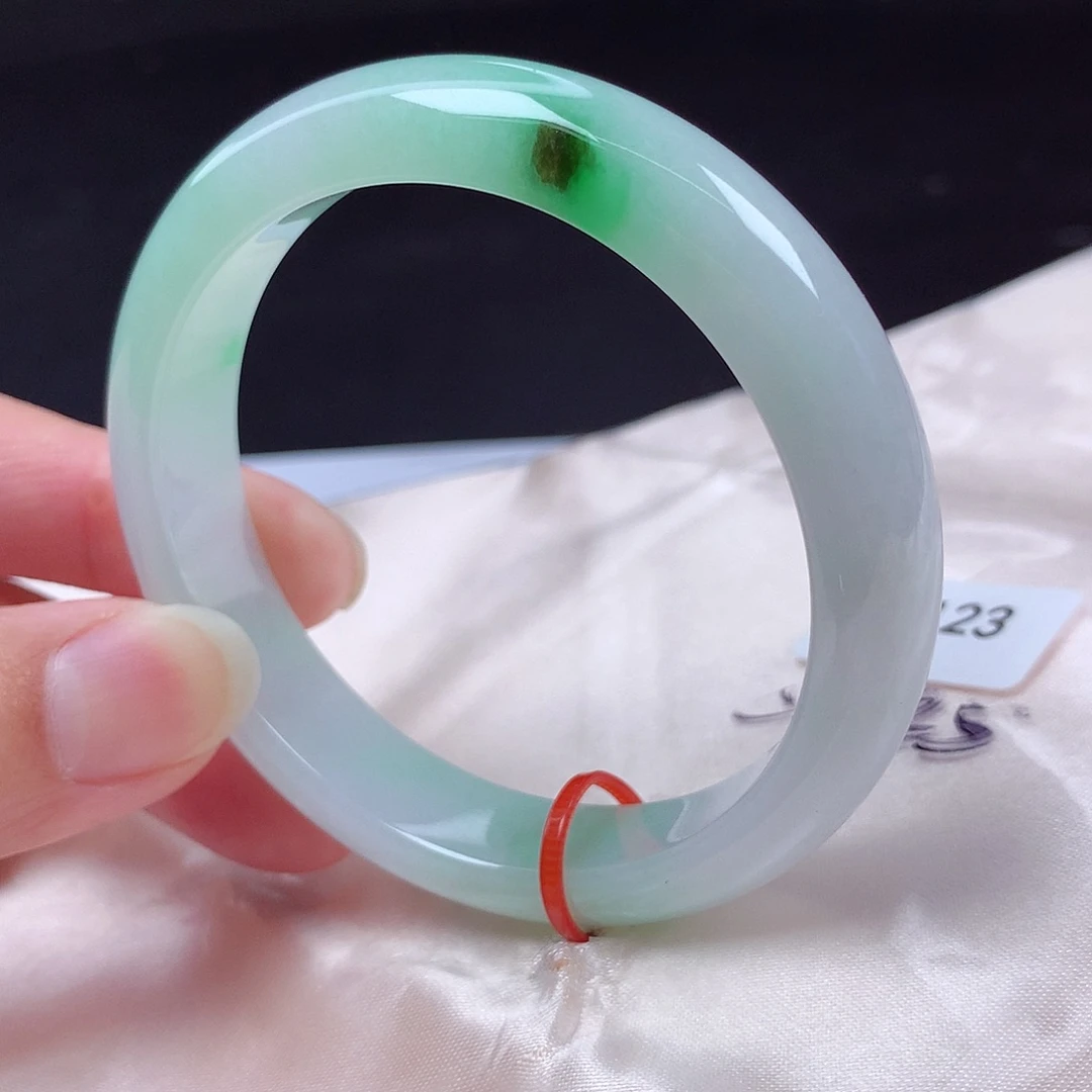 翡翠未镶嵌手镯54圈s1123