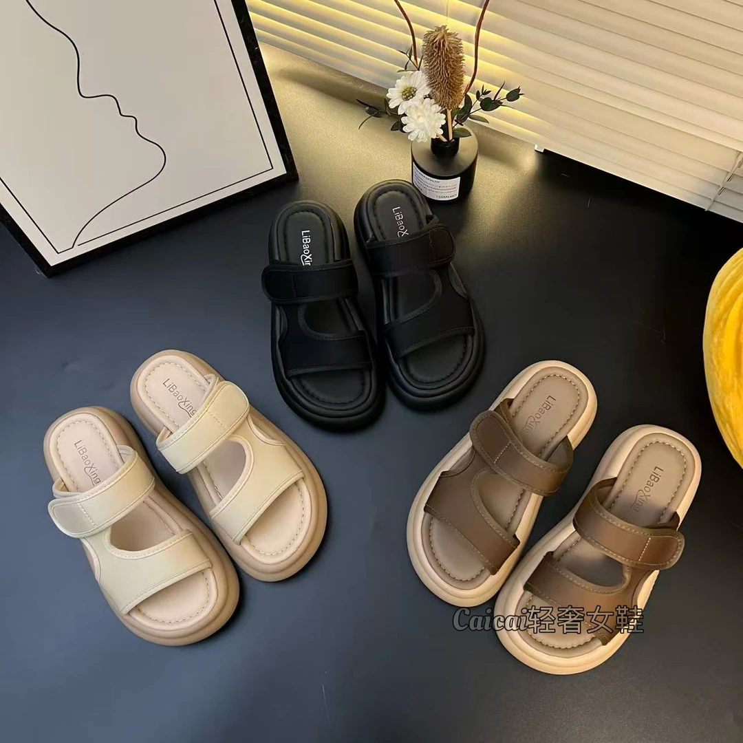 25款厚底拖鞋女夏外穿软底踩屎感沙滩凉鞋女网红超火凉拖女外穿