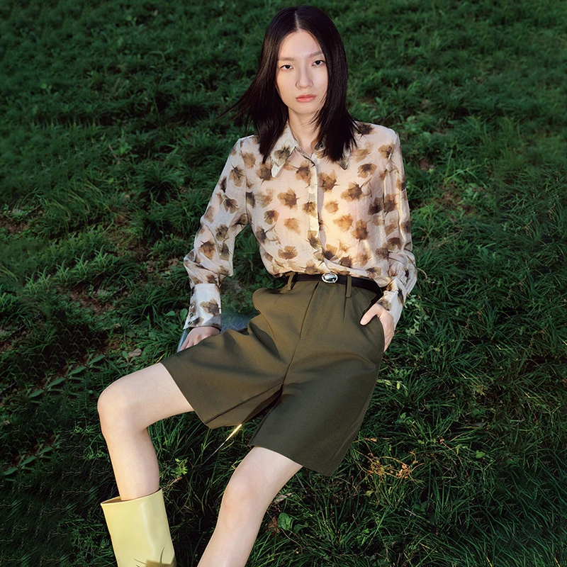 38248【依目系列】时尚宽松中裤2J152117D