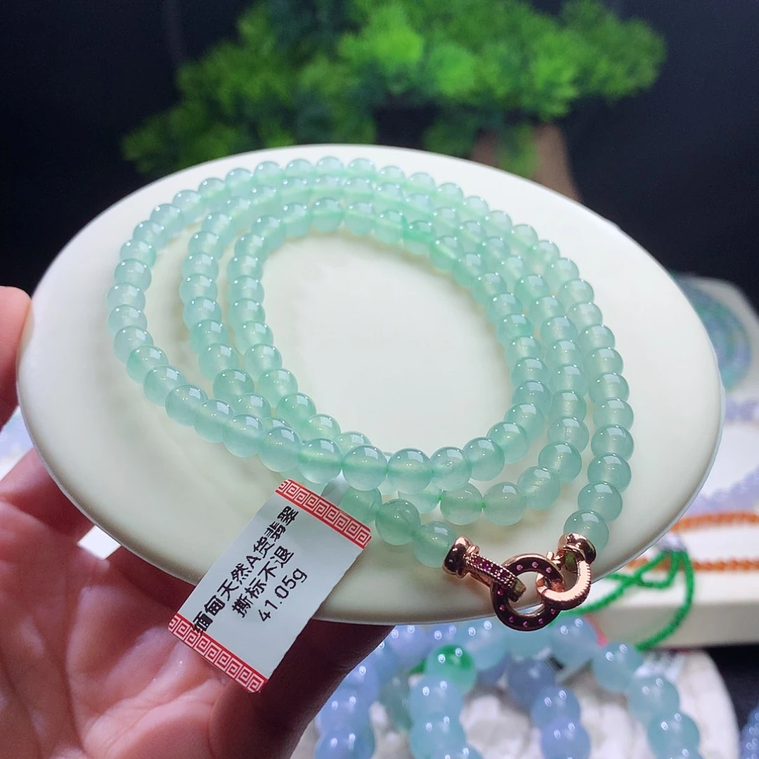 项链未镶嵌翡翠.****.卡6mm