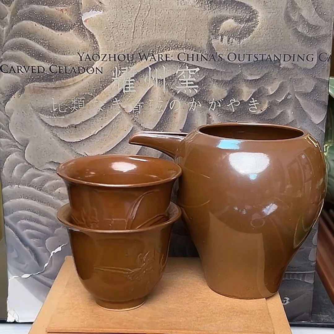 瓶***盖耀州窑一套瑕疵福利