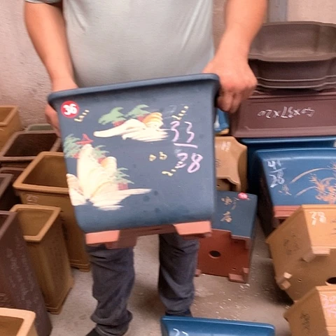 紫砂花盆手工定制