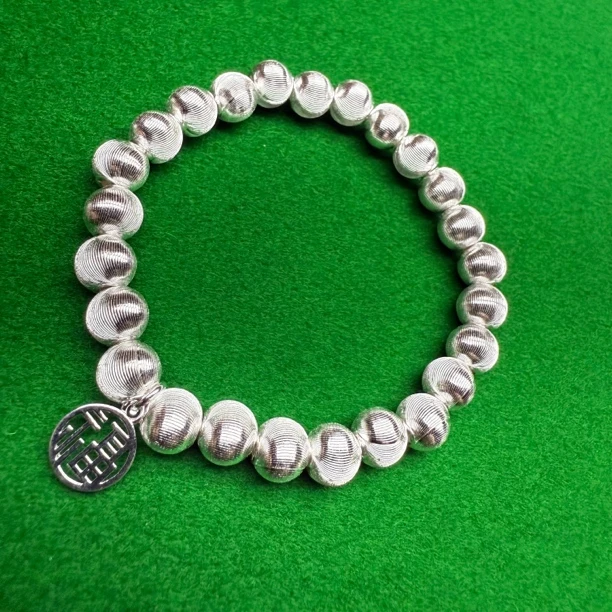 足银小铺实心精品手饰  银色手链无礼盒YZ052