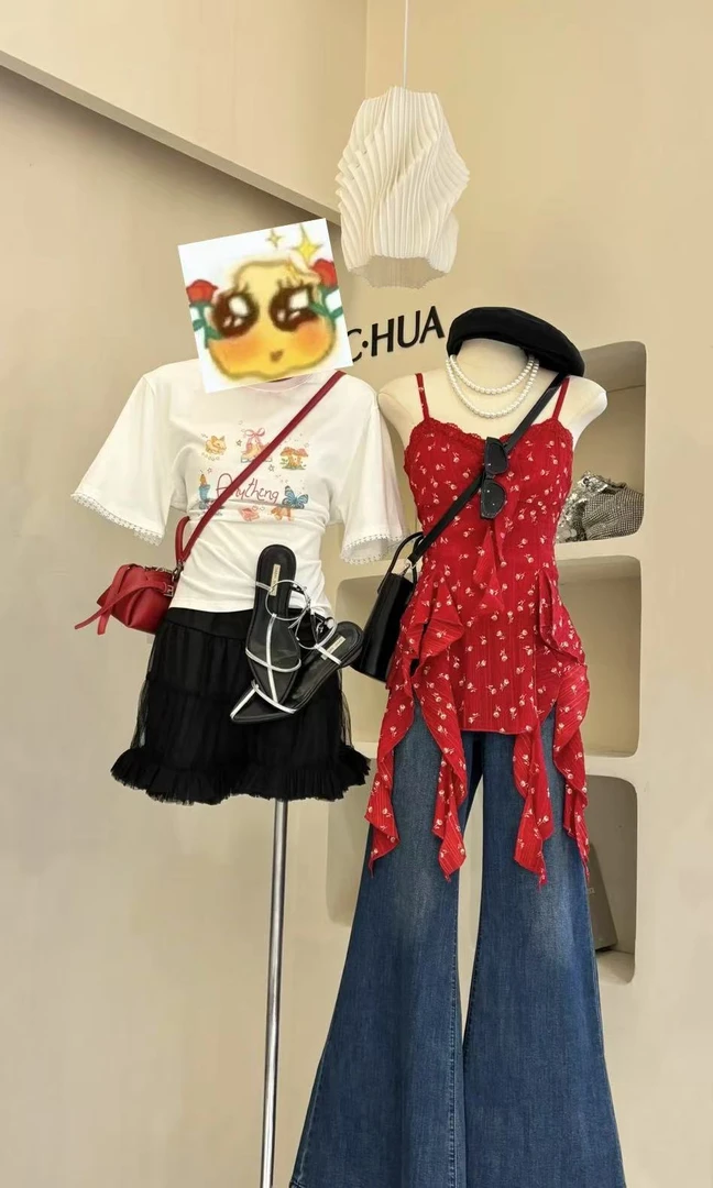 【田田家】  甜辣风短款-小个子设计感春夏季显瘦时尚百搭上衣系列