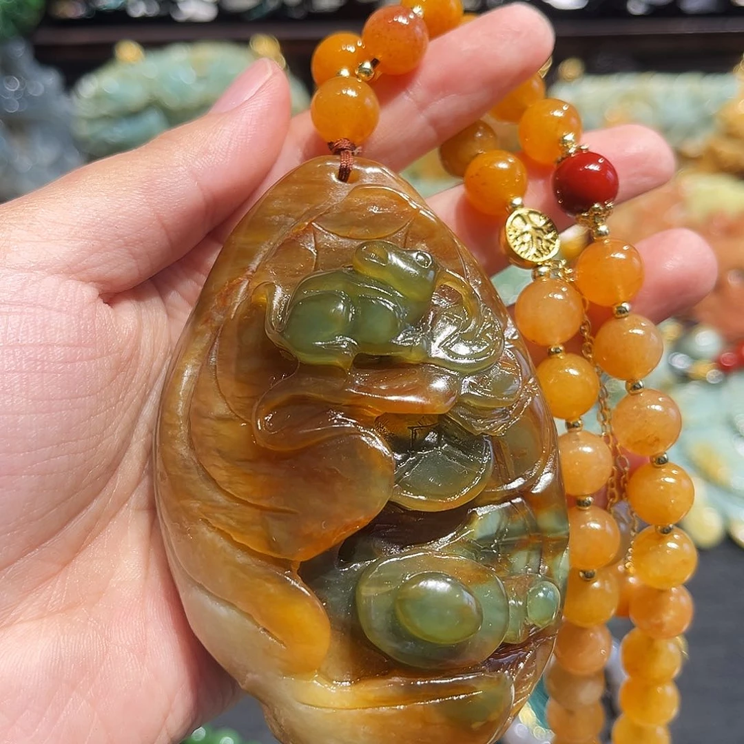 岫玉未镶嵌毛衣链