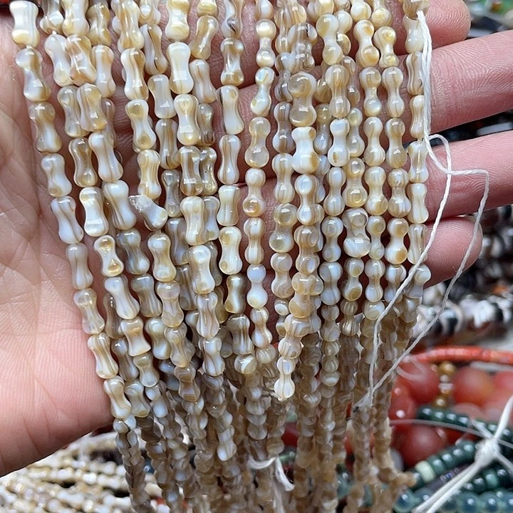 玛瑙/玉髓珠宝半成品未镶嵌一条4x8mm老鱼骨