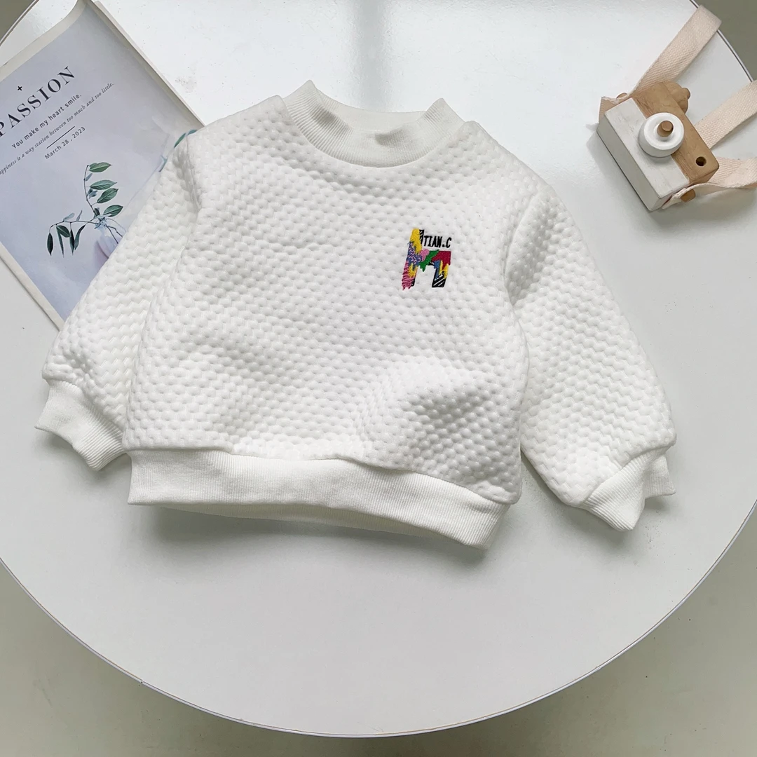 N5182儿童秋冬休闲萌娃穿搭加厚高领卫衣