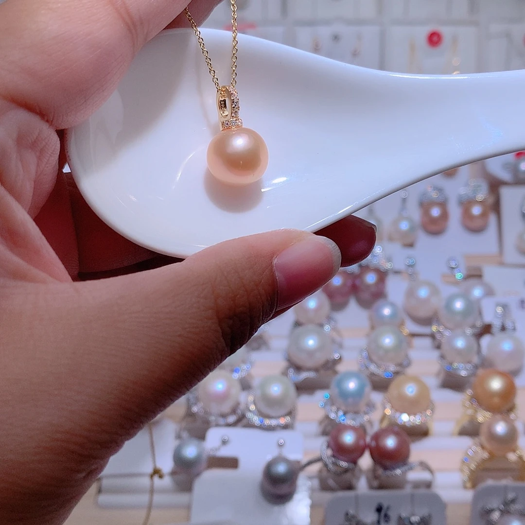 银S925镶嵌吊坠(赠链)淡水珍珠CC11.7mm