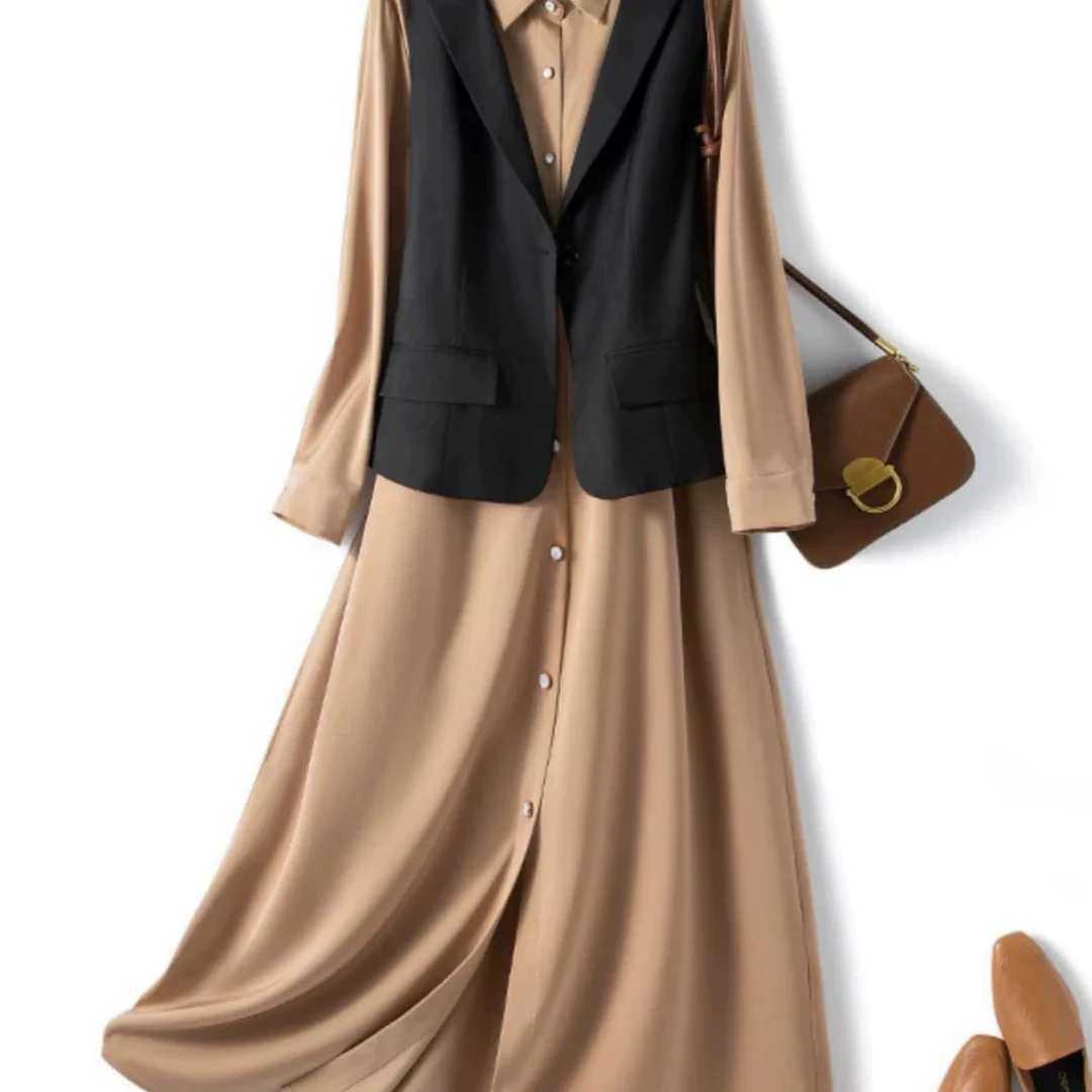 135款无腰带法式夏季连衣裙显瘦高级女士气质时尚