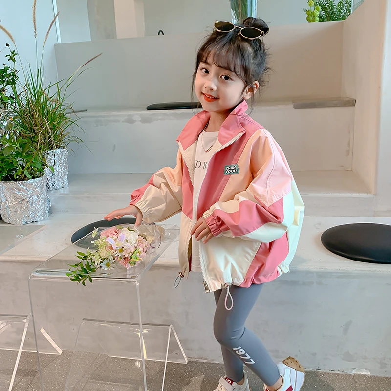 女童外套春秋款2025新款秋装洋气时髦宝宝童装风衣秋季冲锋衣-YGG